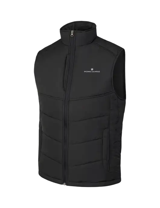 Black/Black Puffy Vest w/McGinnis Logo
