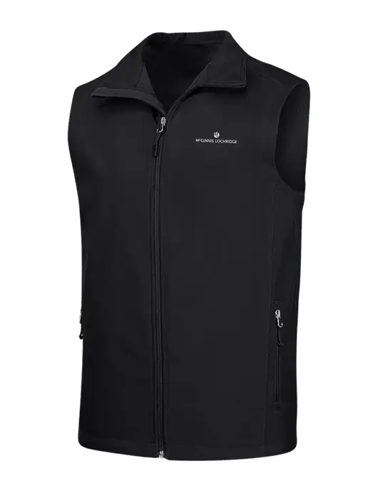 Black Core Soft Shell Vest w/McGinnis Logo