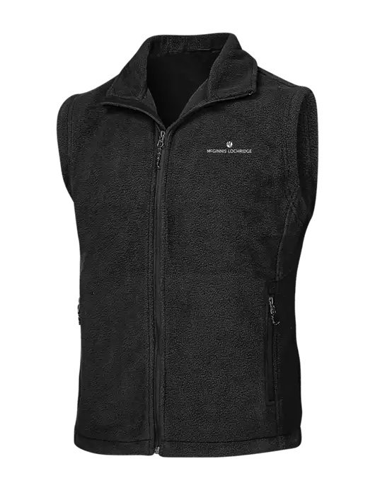 Black Fleece Vest w/McGinnis Logo