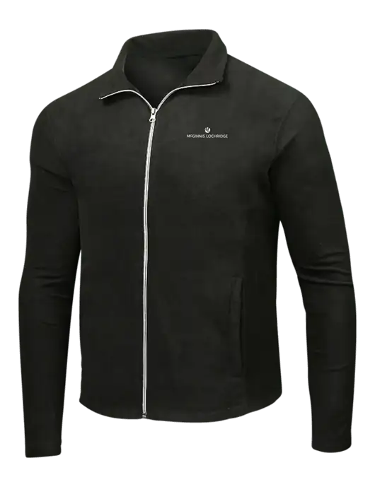Black Microfleece Jacket w/McGinnis Logo