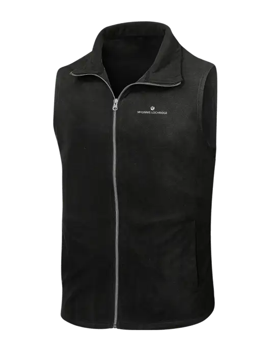 Black Microfleece Vest w/McGinnis Logo