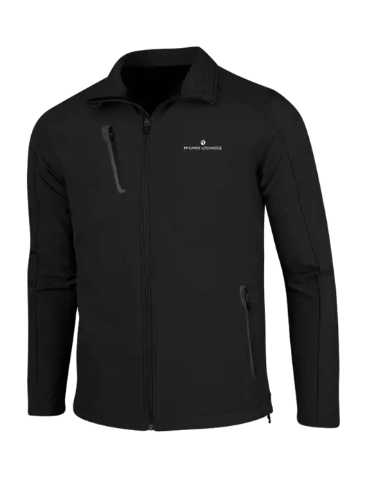 Black Welded Softshell Jacket w/McGinnis Logo