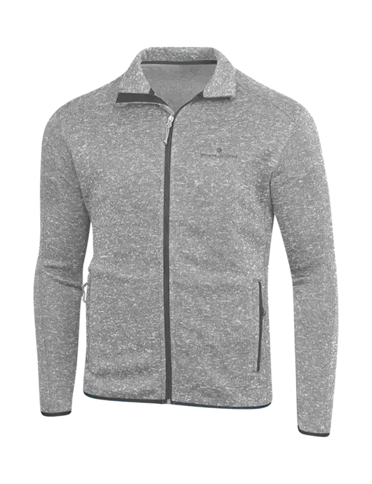 Grey Heather Sweater Fleece Jacket w/McGinnis Logo