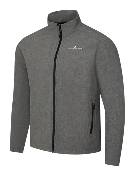 Medium Grey Heather Core Soft Shell Jacket w/McGinnis Logo