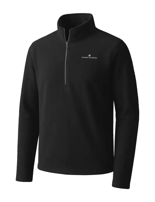 Black Microfleece 1/2 Zip Pullover w/McGinnis Logo
