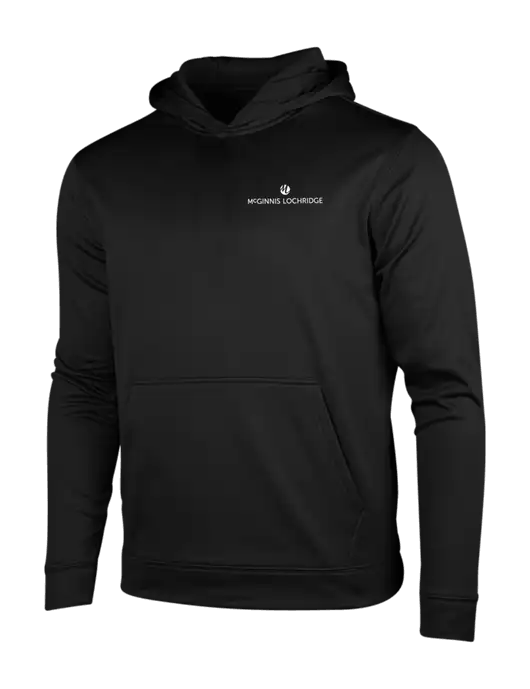 Black Fleece Sport-Wick Hooded Pullover w/McGinnis Logo