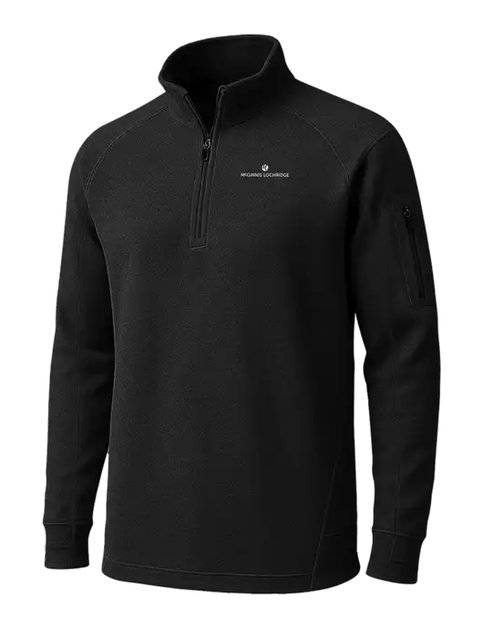 Black Tech Fleece 1/4 Zip Pullover w/McGinnis Logo