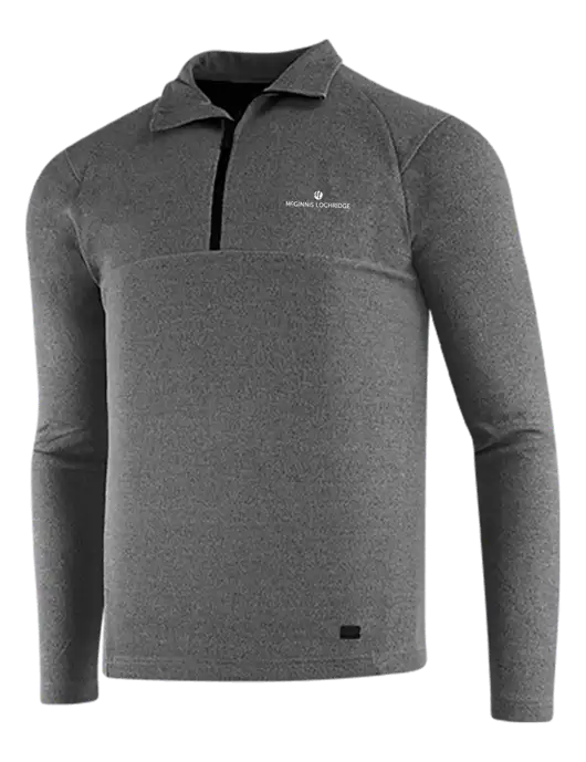 OGIO Dark Grey Heather Transition 1/4 Zip Pullover w/McGinnis Logo