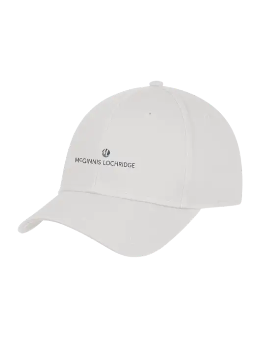 White Structured Cap Hook & Loop w/McGinnis Logo