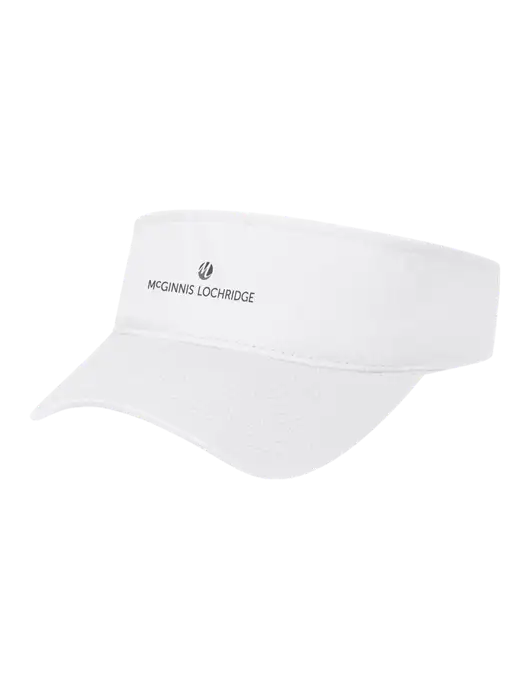 White Cap Visor w/McGinnis Logo