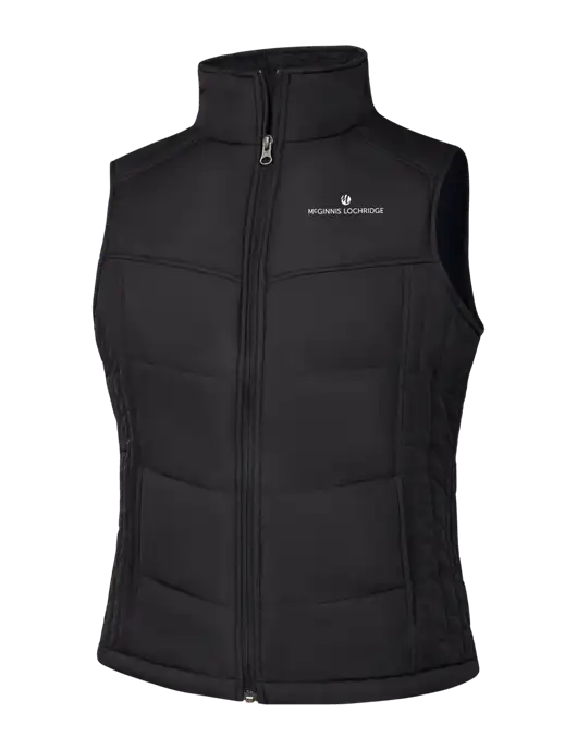 Womens Black/Black Vest w/McGinnis Logo