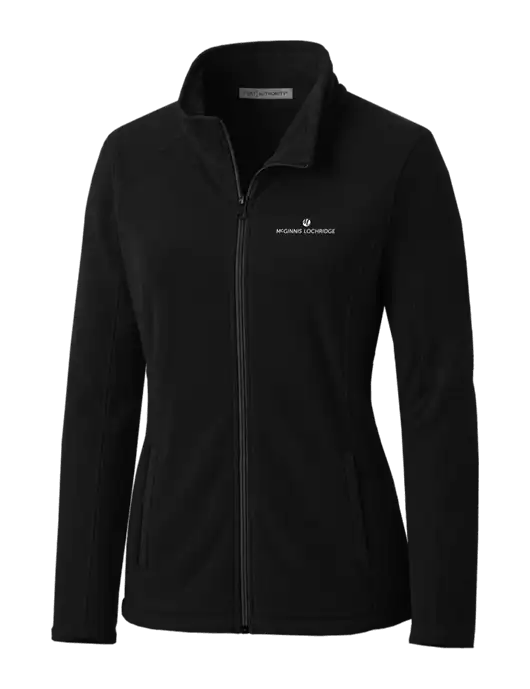 Black Womens Microfleece Jacket w/McGinnis Logo