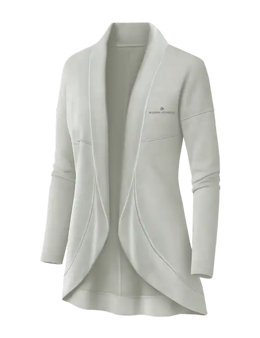 OGIO Ivory Snow Womens Luuma Cocoon Fleece w/McGinnis Logo
