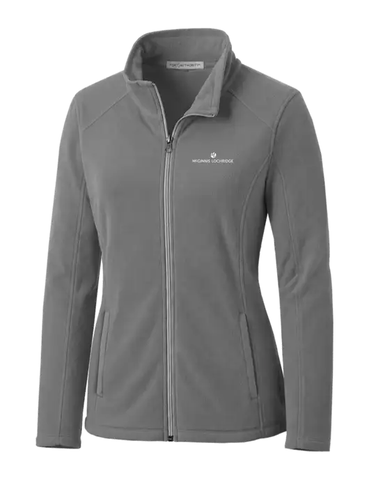 Medium Grey Womens Microfleece Jacket w/McGinnis Logo
