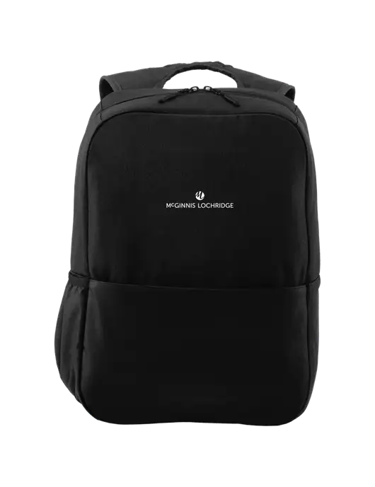 Access Square Laptop Black Backpack w/McGinnis Logo