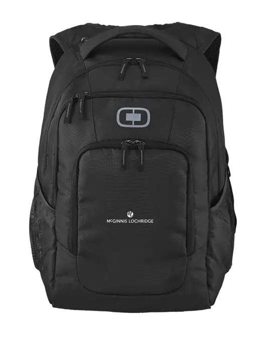OGIO Black Logan Laptop Backpack
 w/McGinnis Logo