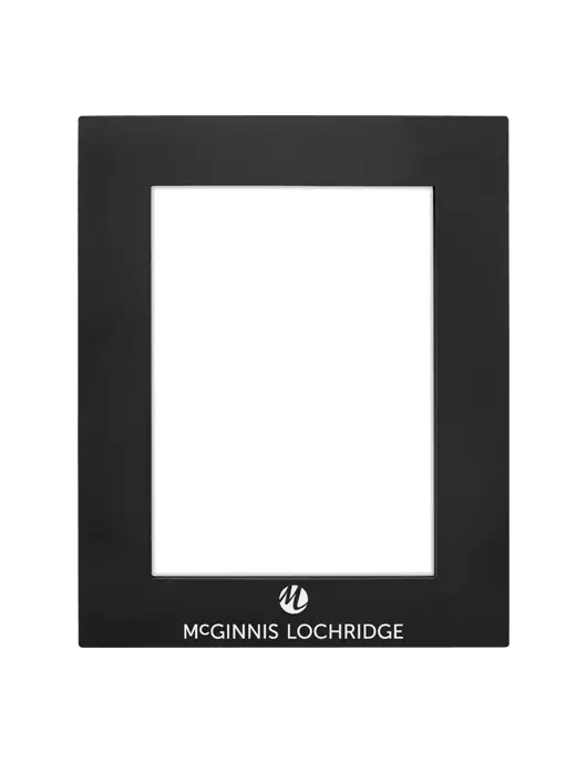 Black Aluminum Photo Frame, 5 x 7 w/McGinnis Logo