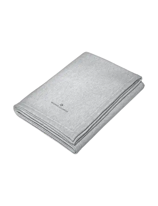 Core Light Grey Heather Fleece Sweatshirt Blanket w/McGinnis Logo