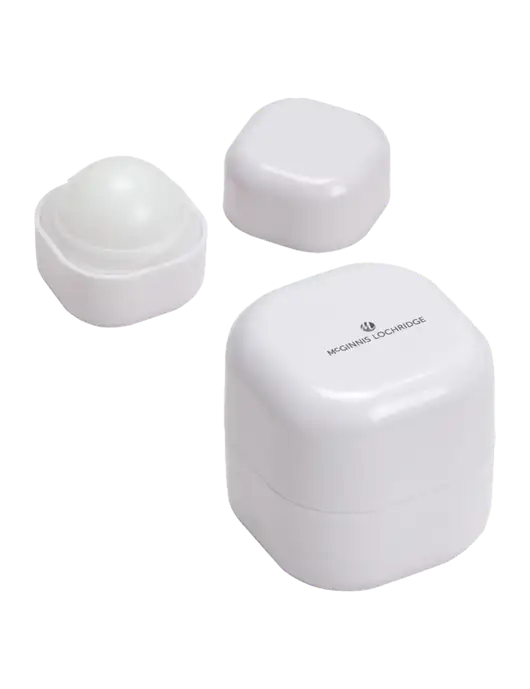 White Chap Cube Vanilla Lip Balm w/McGinnis Logo