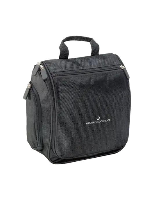 Hanging Black Toiletry Kit w/McGinnis Logo