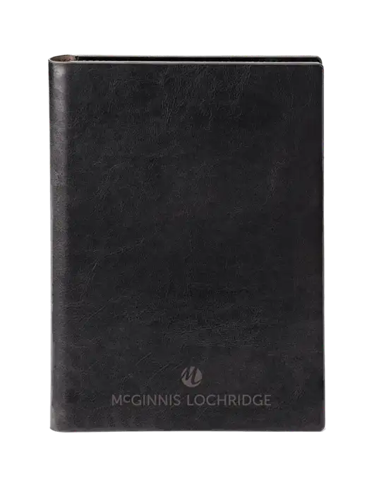 Fabrizio Black 7 x 9.625 Padfolio & Notepad w/McGinnis Logo