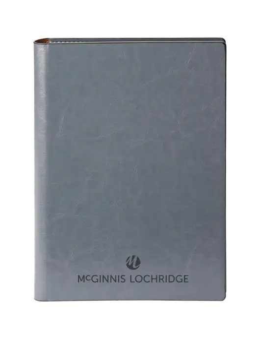 Fabrizio Grey 7 x 9.625 Padfolio & Notepad w/McGinnis Logo
