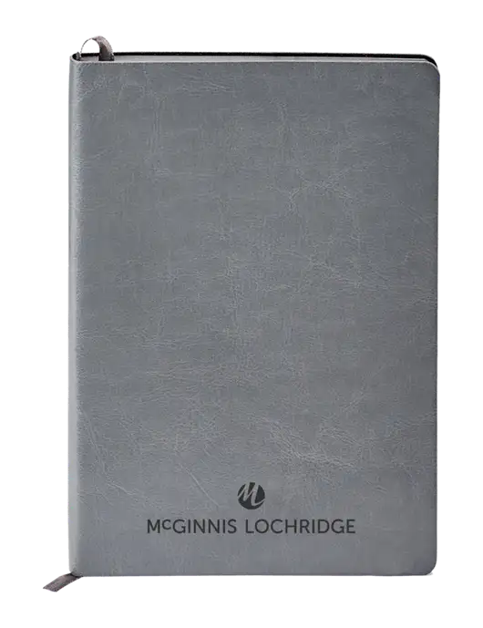 Fabrizio Grey Soft Cover 5.75 x 8.125 Journal w/McGinnis Logo