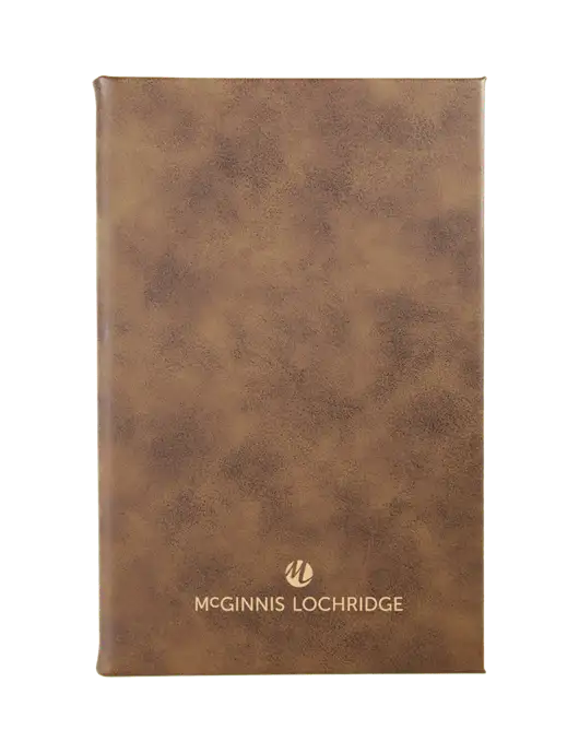 Rustic Leatherette 5.25 x 8.25 Journal w/McGinnis Logo