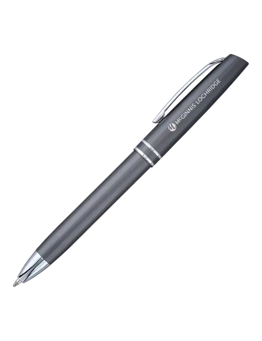 Gunmetal Anguilla Black Ink Pen w/McGinnis Logo