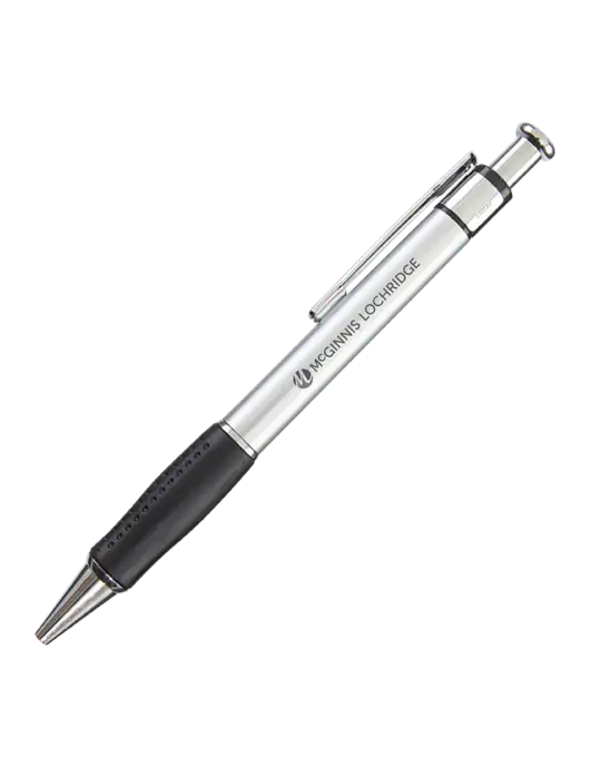 Malta Silver Pen - Black Ink w/McGinnis Logo