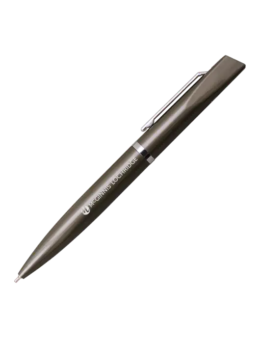 Santos Gunmetal Pen - Black Ink w/McGinnis Logo