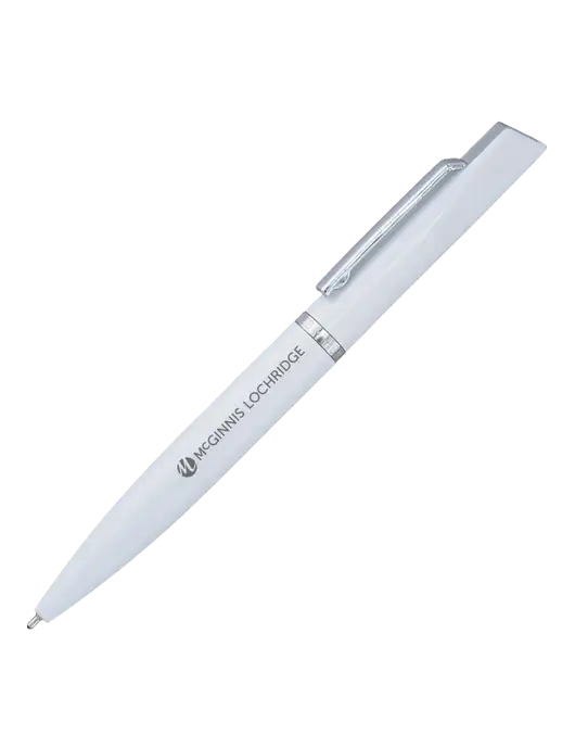 Santos White Pen - Black Ink w/McGinnis Logo