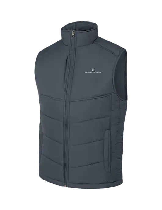 Dark Slate/Black Puffy Vest w/McGinnis Logo