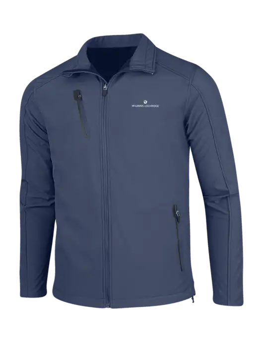 Navy Welded Softshell Jacket w/McGinnis Logo
