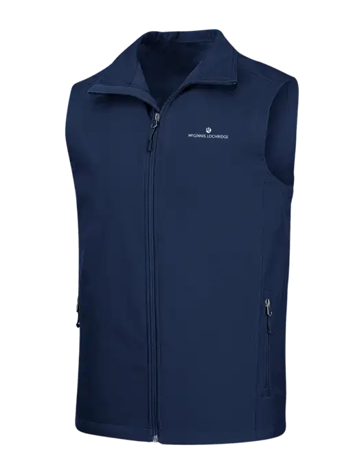 Navy Core Soft Shell Vest w/McGinnis Logo