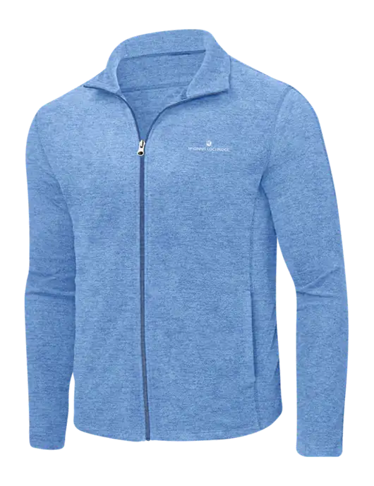 Light Royal Heather Microfleece Full-Zip Jacket w/McGinnis Logo