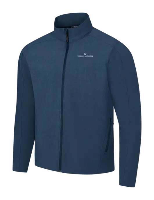 Navy Heather Core Soft Shell Jacket w/McGinnis Logo