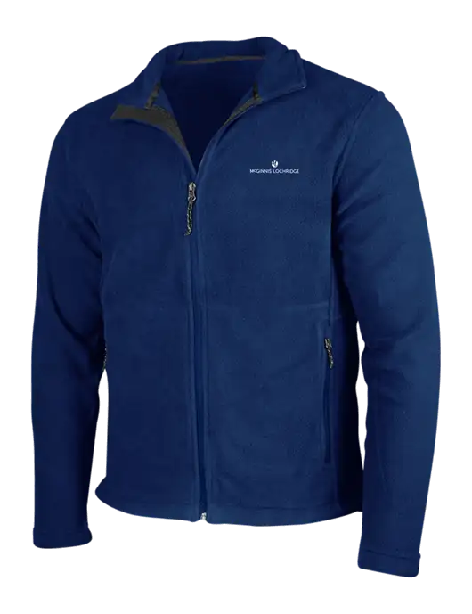 Navy Fleece Jacket w/McGinnis Logo