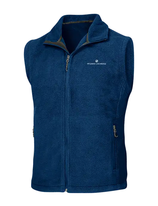 Navy Fleece Vest w/McGinnis Logo