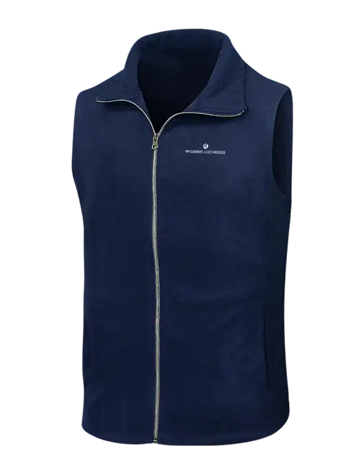 Navy Microfleece Vest w/McGinnis Logo