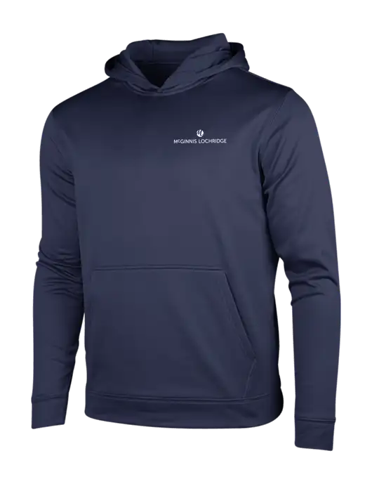Navy Sport-Wick Fleece Hooded Pullover w/McGinnis Logo