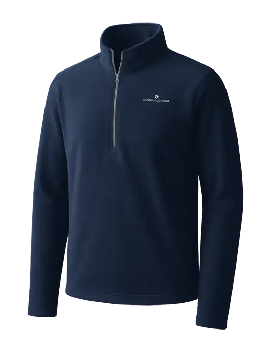 Navy Microfleece 1/2 Zip Pullover w/McGinnis Logo