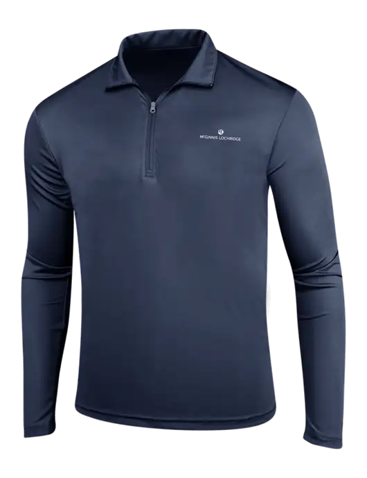 Navy PosiCharge Competitor 1/4 Zip Pullover w/McGinnis Logo