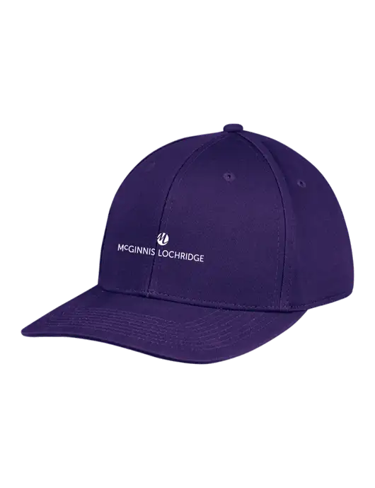 Premium Modern Structured Twill Purple Snapback Cap w/McGinnis Logo