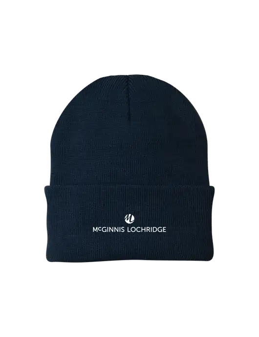 Navy Knit Cap w/McGinnis Logo