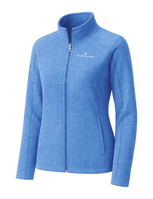 Light Royal Heather Womens Microfleece Full-Zip Jacket w/McGinnis Logo