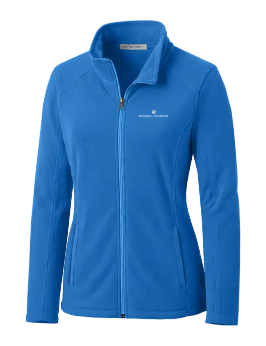 Light Royal Womens Microfleece Jacket w/McGinnis Logo