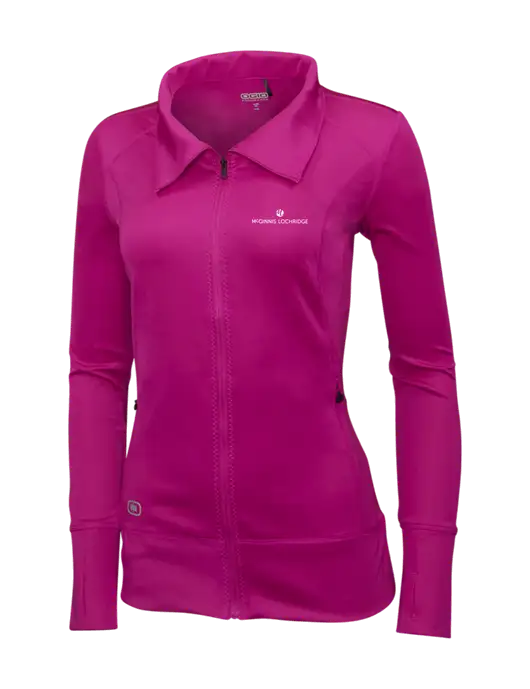 OGIO Dark Fuchsia Womens Endurance Fulcrum Full-Zip w/McGinnis Logo
