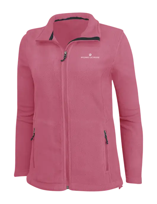 Womens Pink Fleece Jacket w/McGinnis Logo
