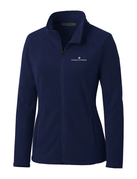 Navy Womens Microfleece Jacket w/McGinnis Logo